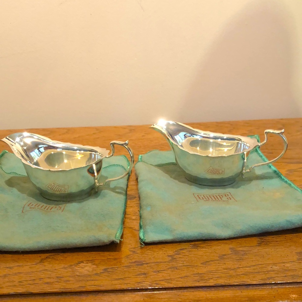 Two Matching Silver Plated Gravy Boats Made in England